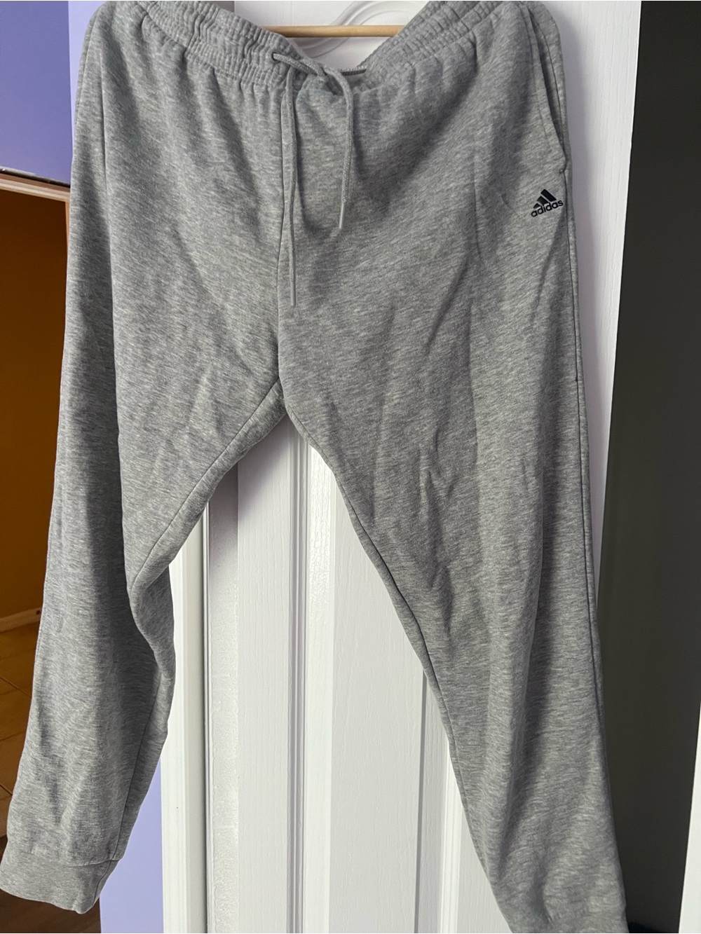 adidas Youth Gray Heather Jogger Sweatpants